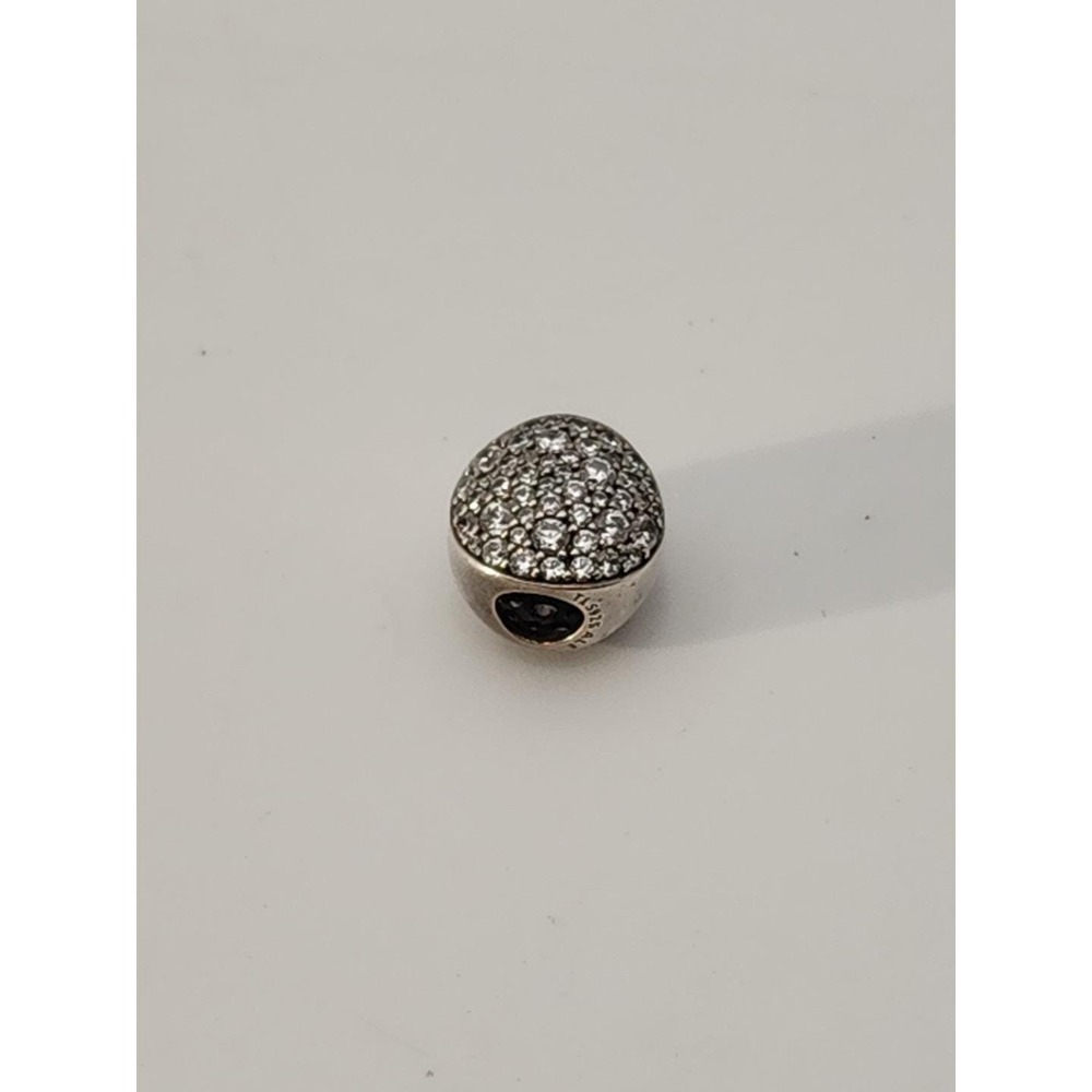 Authentic sterling silver 925 Pandora Pave‎ Sphere Charm (RETIRED)